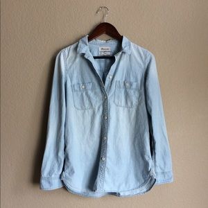 Madewell slim fit ex-boyfriend chambray shirt